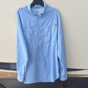 Columbia Men's Sky Blue Casual Button Down Shirt